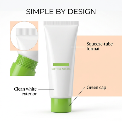 Soothing Aloe Gel | A Fresh White & Green Skincare Essential for Simple Routines and Everyday Self-Care