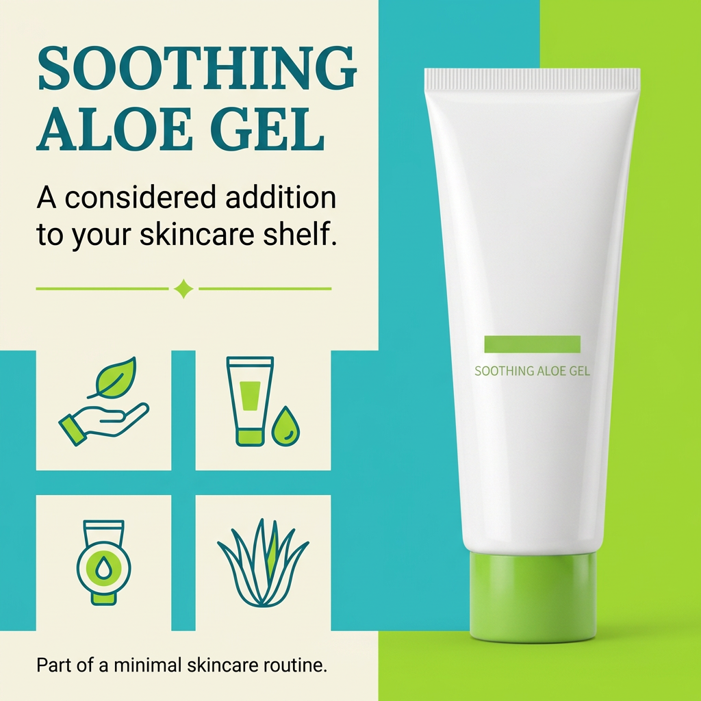 Soothing Aloe Gel | A Fresh White & Green Skincare Essential for Simple Routines and Everyday Self-Care