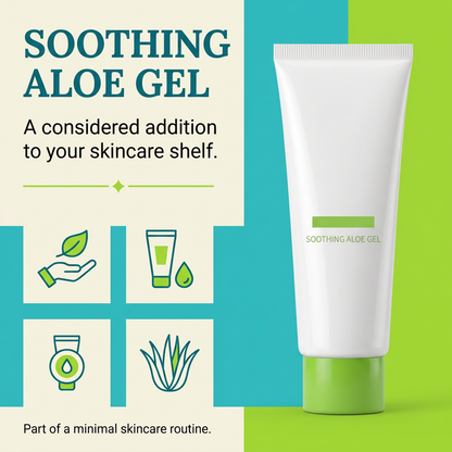 Soothing Aloe Gel | A Fresh White & Green Skincare Essential for Simple Routines and Everyday Self-Care