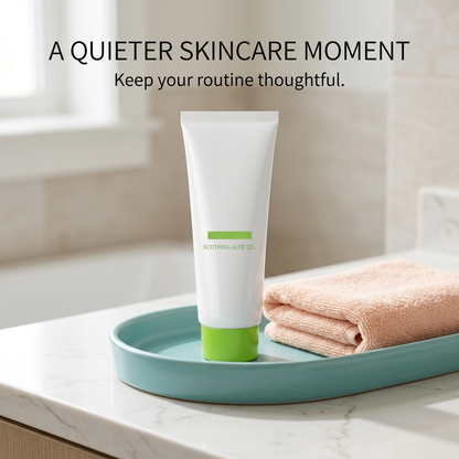 Soothing Aloe Gel | A Fresh White & Green Skincare Essential for Simple Routines and Everyday Self-Care