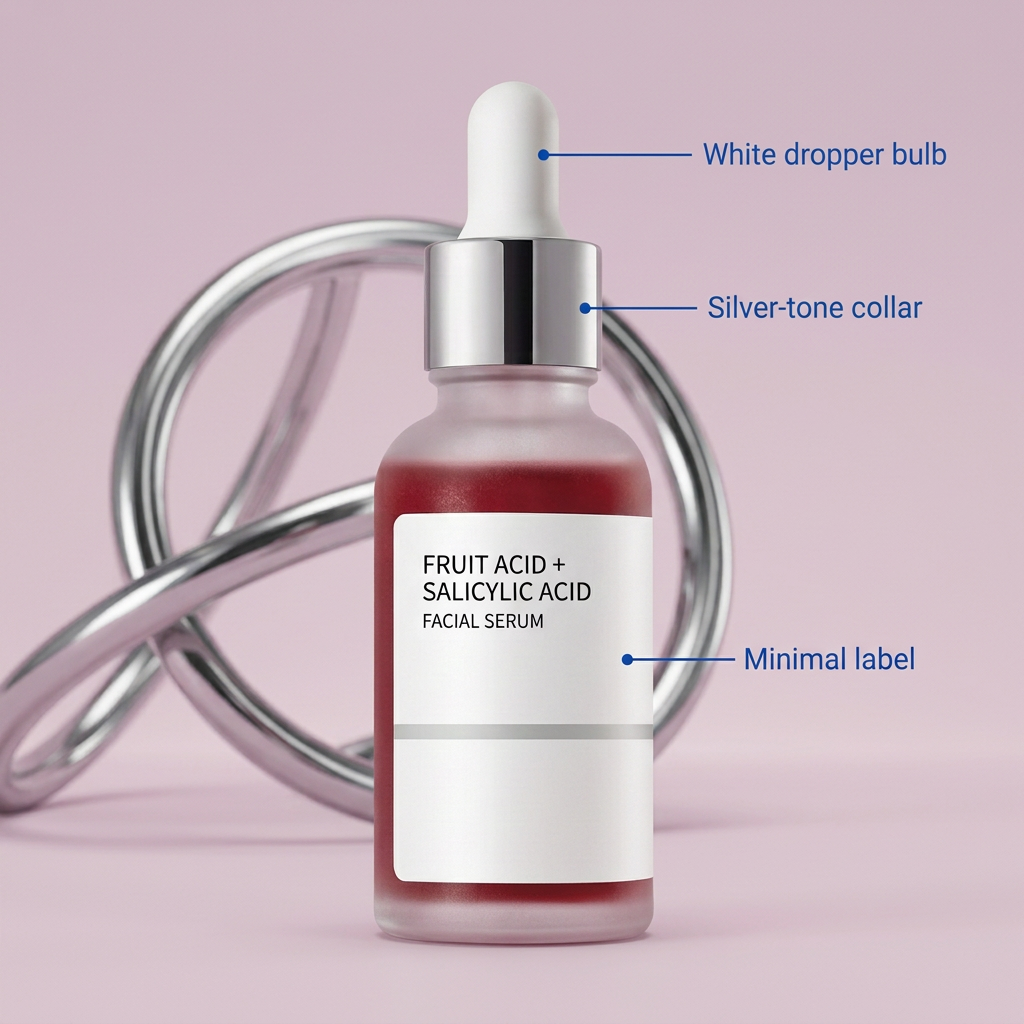 White bulb silver-tone collar and minimal label packaging details