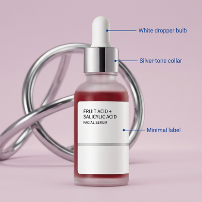 White bulb silver-tone collar and minimal label packaging details