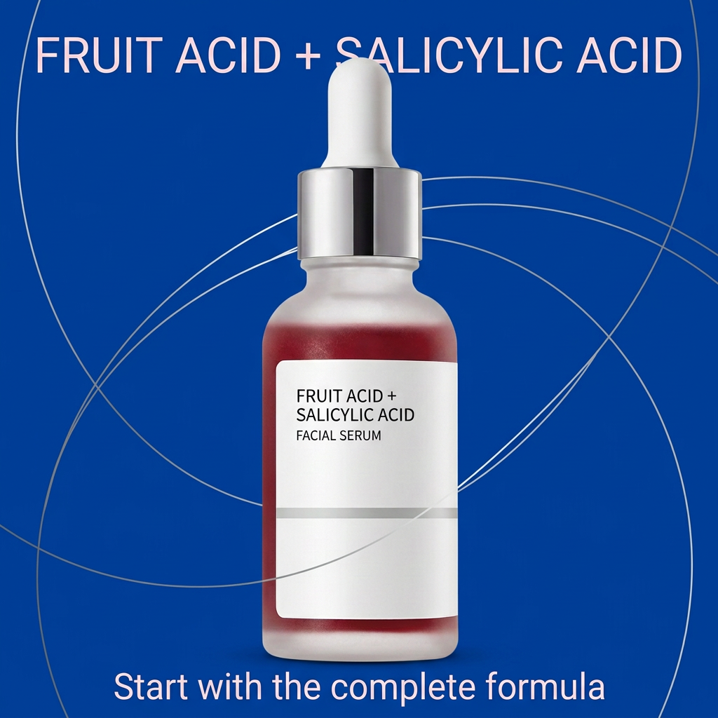 Fruit acid and salicylic acid ingredient identity detail graphic
