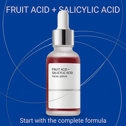Fruit acid and salicylic acid ingredient identity detail graphic