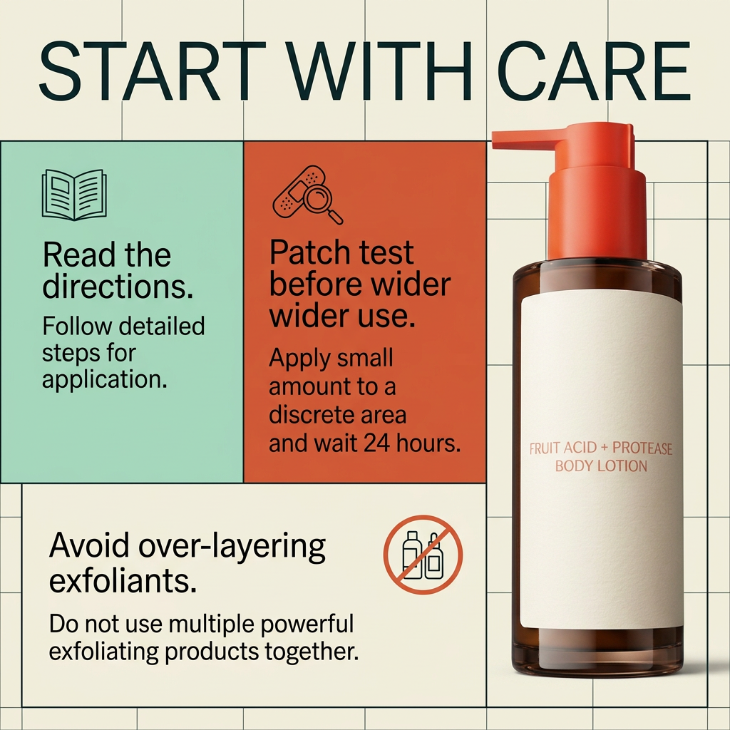 Careful introduction and body-care routine reminders