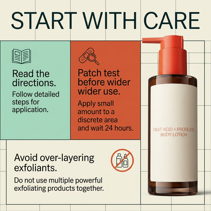 Careful introduction and body-care routine reminders