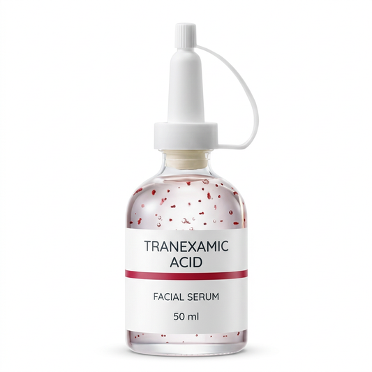 50 ml tranexamic acid facial serum on a pure white background