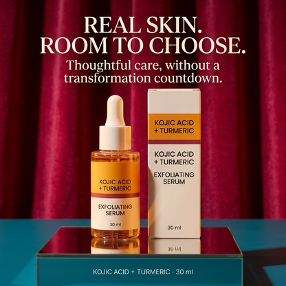 Real skin room to choose serum closing detail graphic