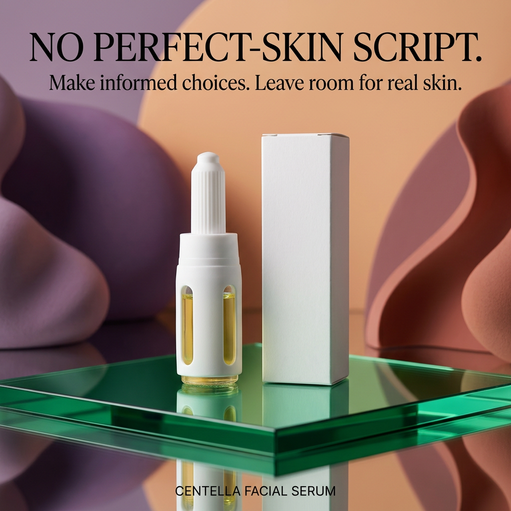 No perfect-skin script Centella serum closing detail graphic