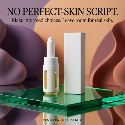 No perfect-skin script Centella serum closing detail graphic